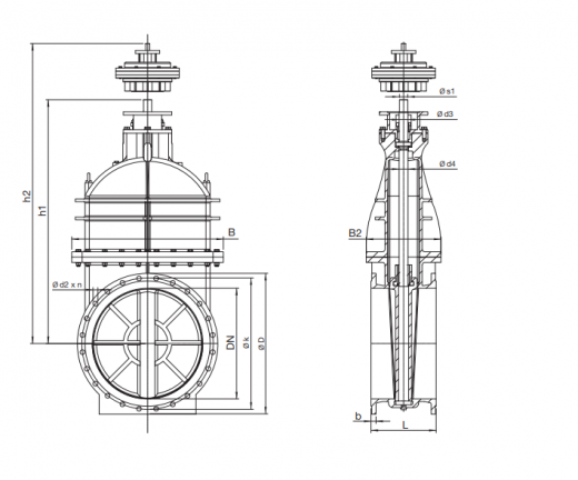 Клиновая задвижка VAG KFS DN 300 PN 16
